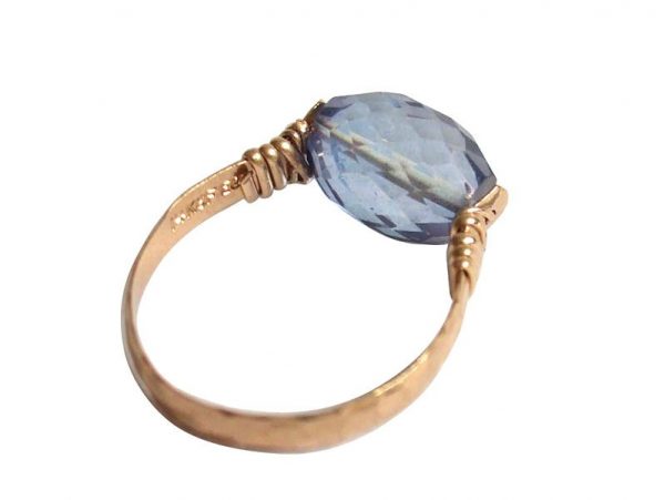 Gemshine - Damen - Ring - Spannring - Vergoldet - Amethyst - Blau – Bild 4