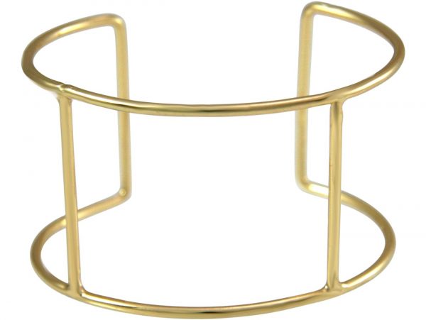Gemshine - Damen - Armband - Armreif - Gold - Design - Scandi - Minimalistisch - Geometrisch - Design - 5,7 cm – Bild 4