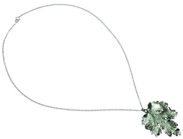 Gemshine - Damen - Halskette - Anhänger - 925 Silber - Blatt - Chrysanthem - Natur - 3,5 cm – Bild 4