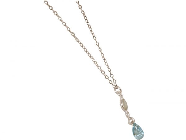 GEMSHINE Halskette mit Aquamarin und Onyx. Anhänger aus 925 Silber oder hochwertig vergoldet an 45 cm Kette. Made in München / Deutschland. Im edlen Schmucketui geliefert. Auch als SET mit Ohrringen. – Bild 3