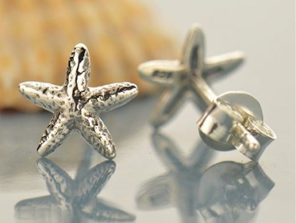 GEMSHINE Maritim Nautics Ohrstecker mit Seesternen aus 925 Silber, hochwertig vergoldet oder rose im Navy Stil - Ohrringe Made in Madrid, Spanien – Bild 4