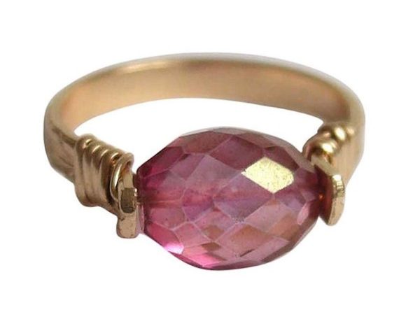 Gemshine - Damen - Ring - Spannring - Vergoldet - Turmalin - Rosa – Bild 3