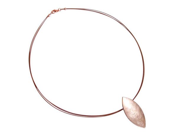 GEMSHINE Damenhalskette in hochwertiger Mattverarbeitung, 925 Silber rose vergoldet. Marquise Designer Anhänger mit Kette. Made in Madrid / Spanien. Im eleganten Schmucketui mit Geschenkverpackung. – Bild 3