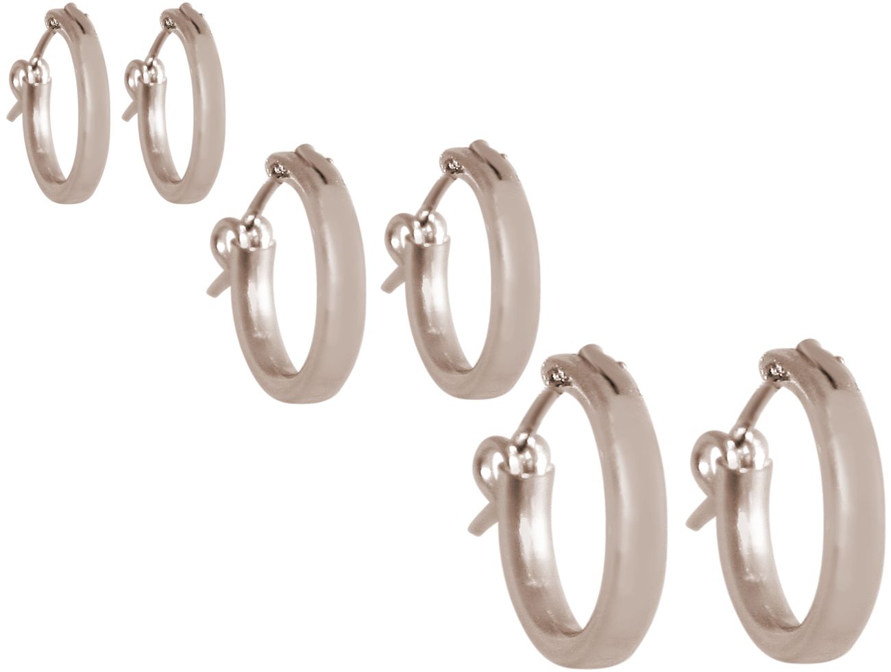 GEMSHINE 925 Silber Creolen Ohrringe im klassischen Design in Größen 12 mm - 40 mm. Made in Madrid / Spanien, Ohrringe Diameter:12