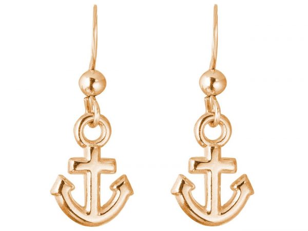 GEMSHINE Maritim Nautics Ohrringe mit Anker Ohrhänger in 925 Silber, hochwertig vergoldet oder rose im Navy Stil - Made in Madrid, Spanien – Bild 4
