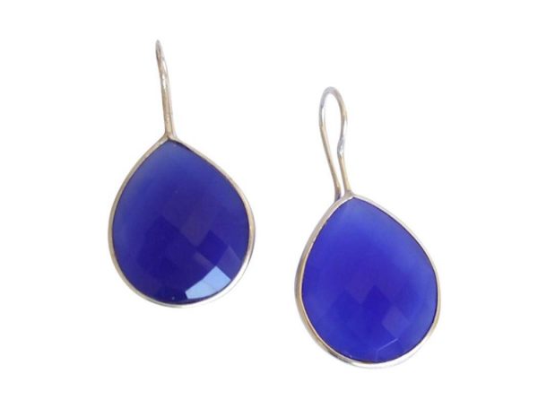 Gemshine - Damen - Ohrringe - 925 Silber - Onyx - Blau - CANDY - Tropfen - 3,5 cm – Bild 3