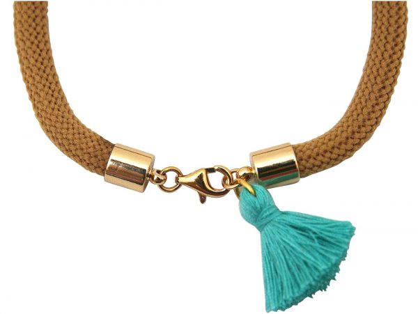 Gemshine - Damen - Armband - 925 Silber - Vergoldet - Edelstein - Aqua Chalcedon - BEE - Biene - Grün - Braun – Bild 3
