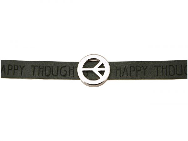 Gemshine - Damen - Armband - Frieden - Peace - WISHES - Grau - Anthrazit - Magnetverschluss – Bild 3