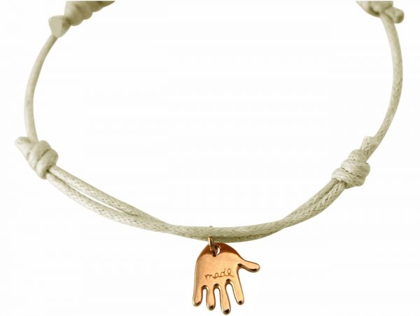 Gemshine - Damen - Armband - Gravur - CARE LESS - Rose Vergoldet - Nude – Bild 3