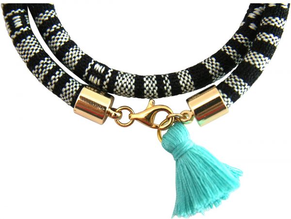 Gemshine - Damen - Armband - Wickelarmband - 925 Silber Vergoldet - Doppelflügel - Engel - AZTEC - Chalcedon - Meeresgrün – Bild 3