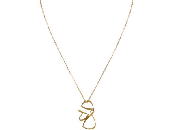 Gemshine - Damen - Halskette - Anhänger - 925 Silber - Vergoldet - LEAVES - Lotus Blätter - YOGA – Bild 3