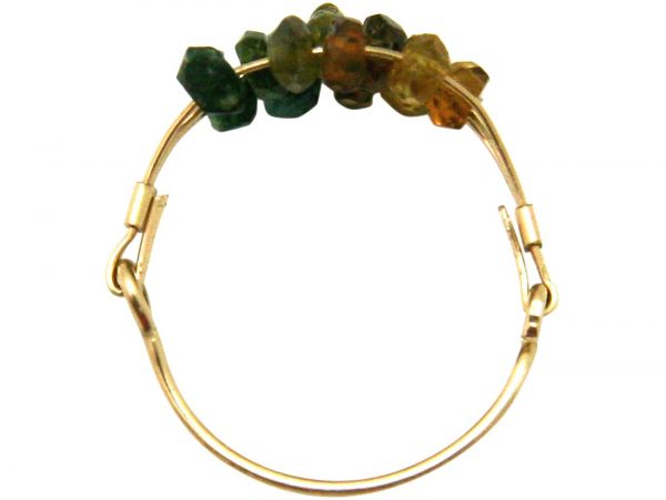 Gemshine - Damen - Ring - Vergoldet - Turmalin - Grün - Orange, Ringgröße:54 (17.2) – Bild 3