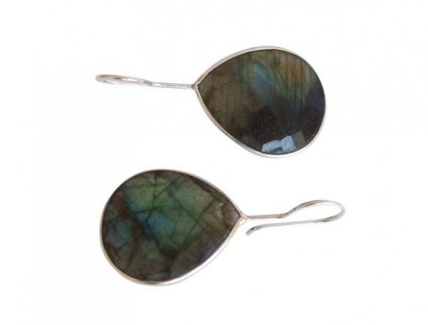 Gemshine - Damen - Ohrringe - 925 Silber - Labradorit - Grau - CANDY - Tropfen - 3,5 cm – Bild 3