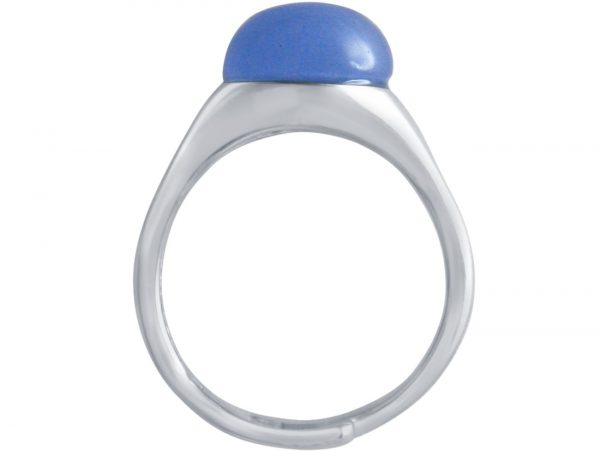 Gemshine - Damen - Ring - 925 Silber - Chalcedon - Blau - Größenverstellbar - 10mm – Bild 3