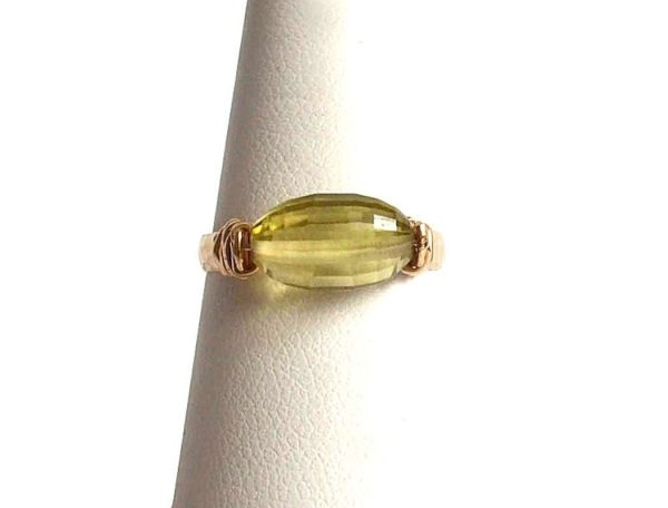 Gemshine - Damen - Ring - Spannring - Vergoldet - Lemon Quarz - Gelb, Ringgröße:54 (17.2) – Bild 3