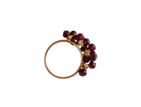 Gemshine - Damen - Ring - Vergoldet - Granat - Dunkelrot, Ringgröße:55 (17.5) – Bild 3