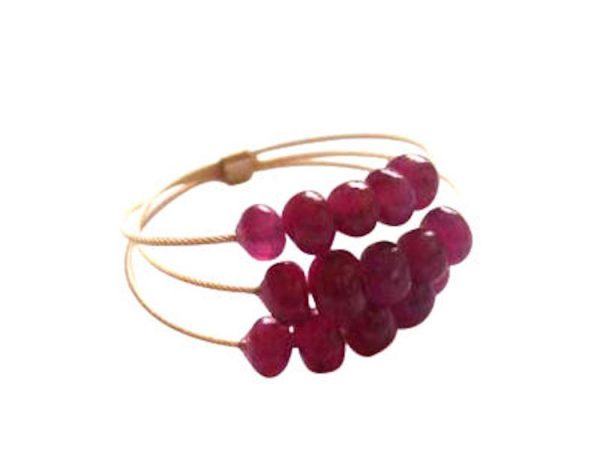 Gemshine - Damen - Ring - Vergoldet - Rubin - Rot, Ringgröße:62 (19.7) – Bild 3