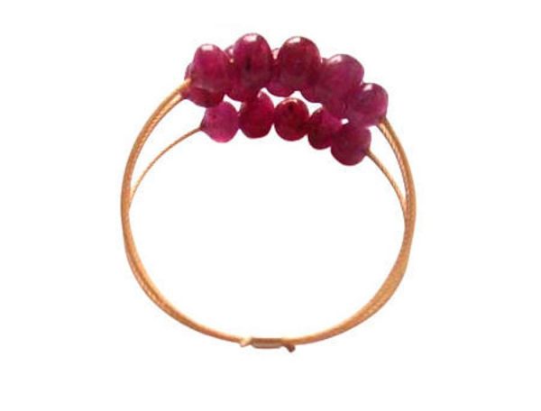 Gemshine - Damen - Ring - Vergoldet - Rubin - Rot, Ringgröße:59 (18.8) – Bild 3