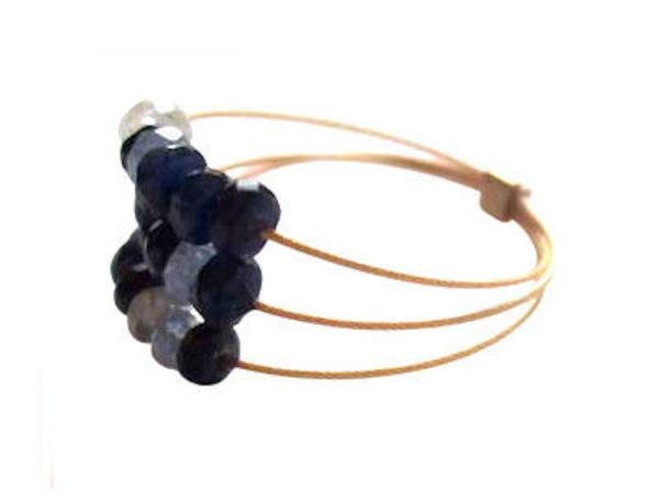 Gemshine - Damen - Ring - Vergoldet - Saphir - Blau, Ringgröße:62 (19.7) – Bild 3