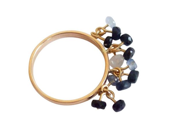 Gemshine - Damen - Ring - Vergoldet - Saphir - Blau, Ringgröße:54 (17.2) – Bild 3