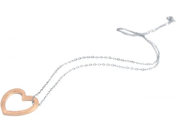 Gemshine  - Damen - Herz - Halskette - Anhänger - 925 Silber - Rose Vergoldet - 2,5 cm – Bild 3