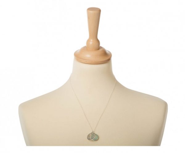 Gemshine - Damen - Halskette - Anhänger - LEBENSBAUM - 925 Silber - Chalcedon - Meeresgrün - 45 cm – Bild 3