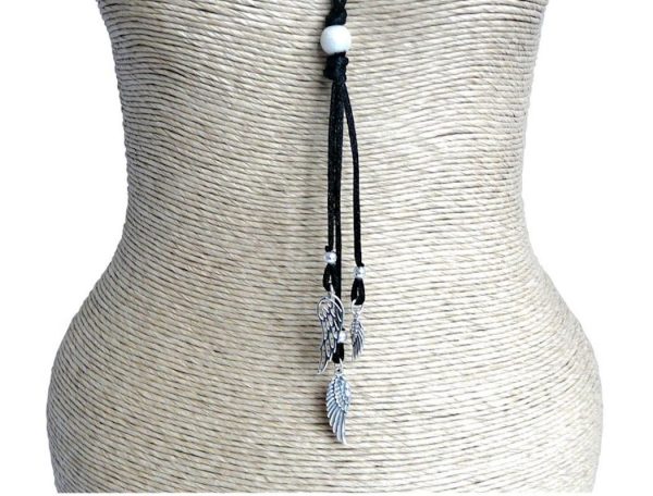 Gemshine - Damen - Halskette - Anhänger - 925 Silber - Schwarz - WINGS - 60 cm – Bild 3
