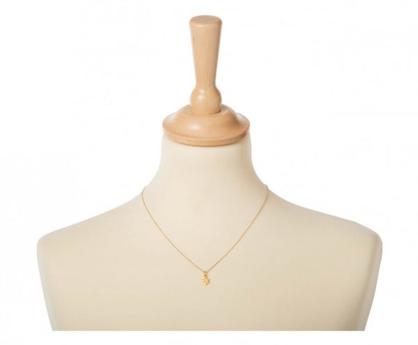 Gemshine - Damen - Halskette - Anhänger - STERN - Diamant - Brillant - 925 Silber - Vergoldet - 1 cm – Bild 3