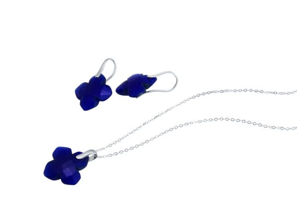 Gemshine - Damen - Halskette - Anhänger - 925 Silber - Chalcedon - Blau - GEM - 2,5 cm – Bild 3