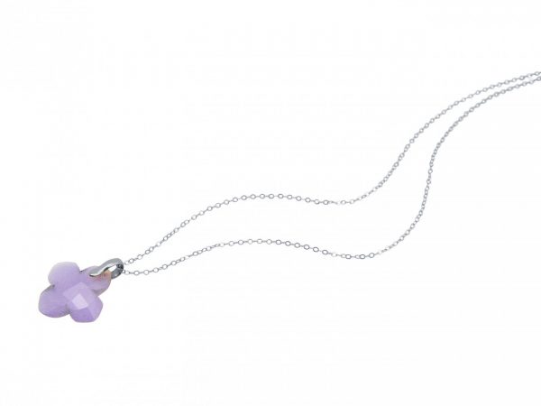 Gemshine - Damen - Halskette - Anhänger - 925 Silber - Chalcedon - Lavendel Lila - GEM - 2,5 cm – Bild 3