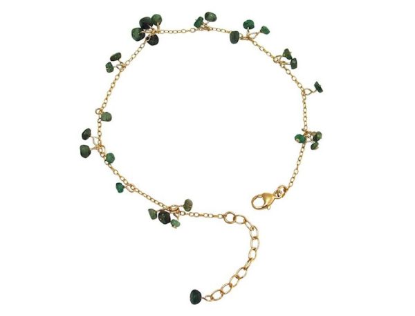 Gemshine - Damen - Armband - Vergoldet - Smaragd - Grün - CONFETTI – Bild 3