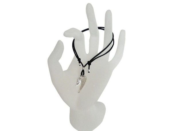 Gemshine - Damen - Armband - WINGS - 925 Silber - Schwarz - Größenverstellbar – Bild 3