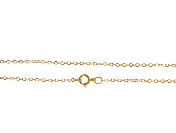 GEMSHINE 14k 585 Gold Halskette. 0,9 mm Ankerkette im klassischen Design mit Längen von 40 bis 76 cm, Ketten Länge:76 – Bild 3