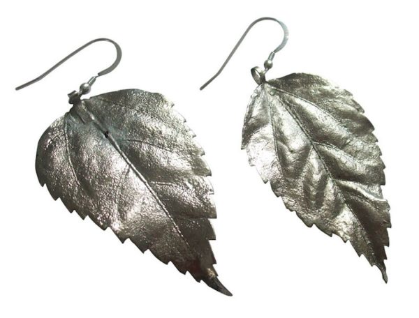 Gemshine - Damen - Ohrringe - 925 Silber - Blatt - Natur - 6 cm – Bild 3