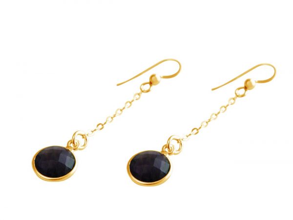 GEMSHINE Damenohrringe aus 925 Silber. 4,5 cm Yoga Ohrhänger mit Amethysten hervorragender Qualität und Farbe. Made in Madrid / Spanien. Im eleganten Schmucketui mit Geschenkverpackung geliefert. – Bild 3
