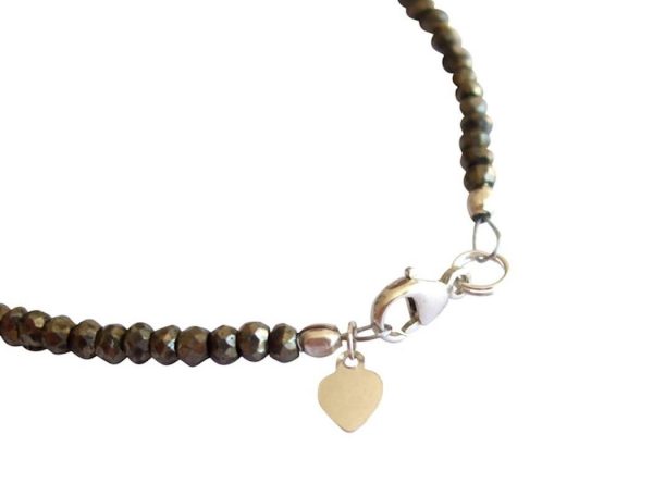 Gemshine - Damen - Armband - Pyrit - Schwarz - 925 Silber - Facettiert – Bild 3